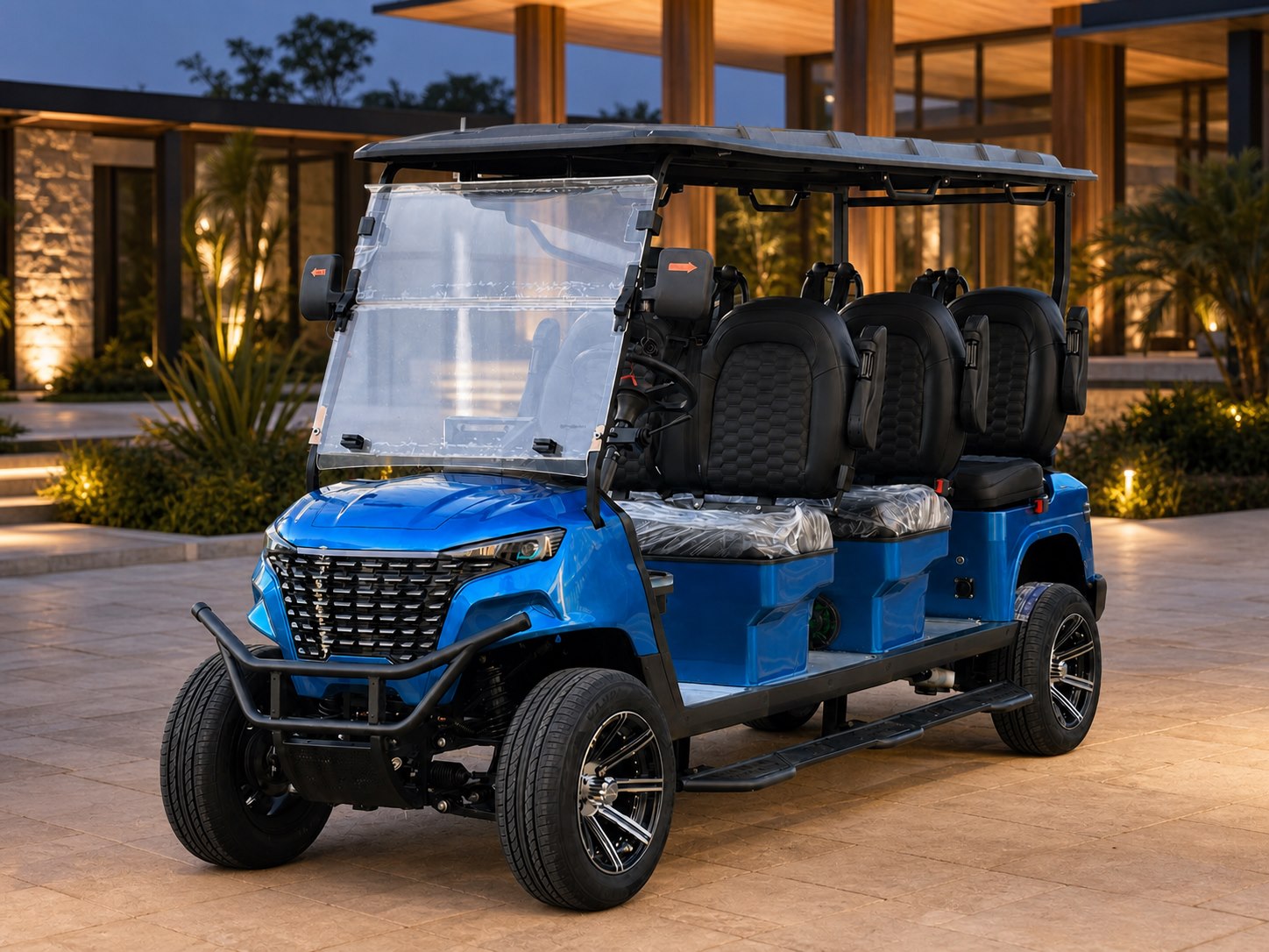 Blue ANT cart in a front three-quarter view
