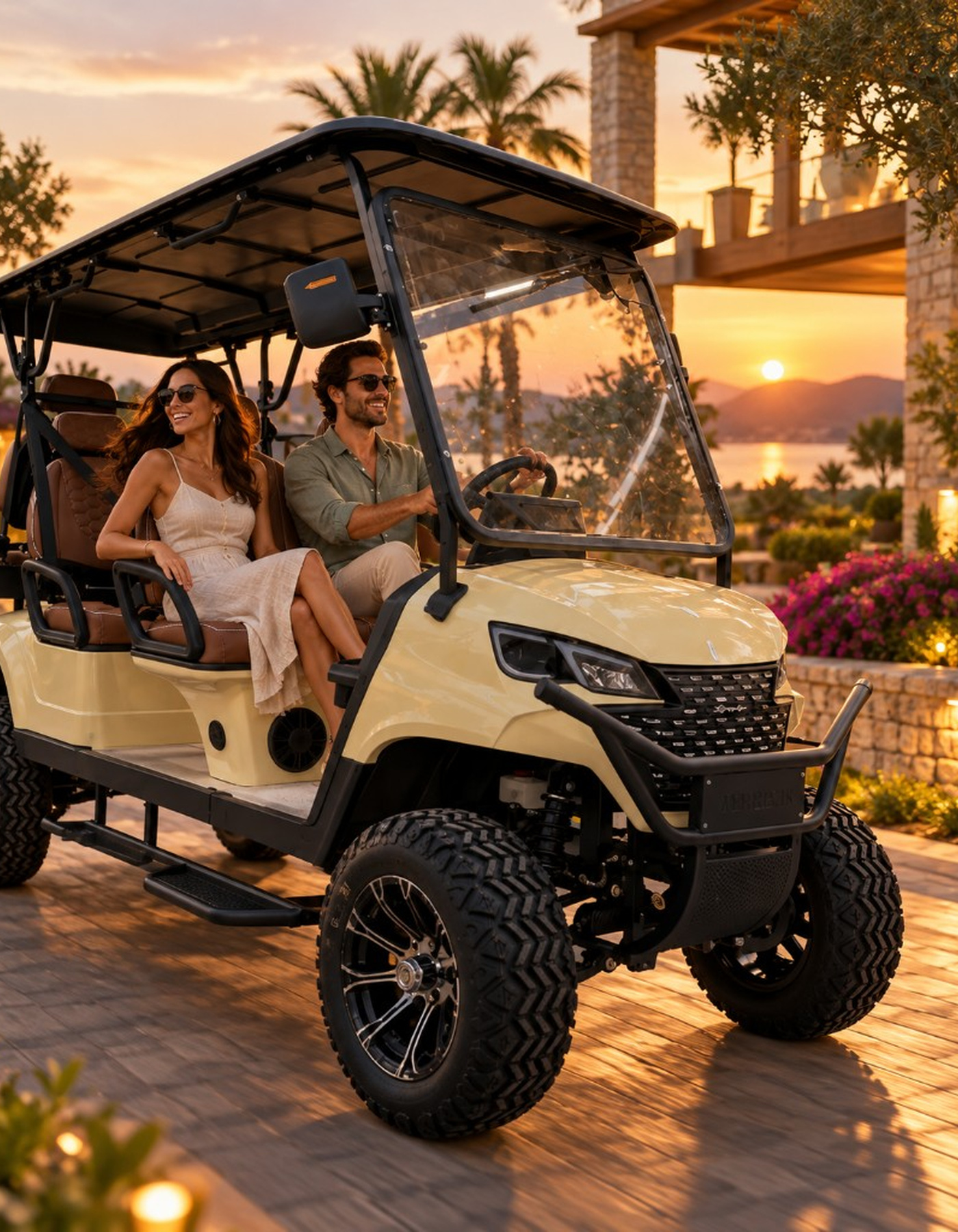 Terrain Edition with guests at sunset